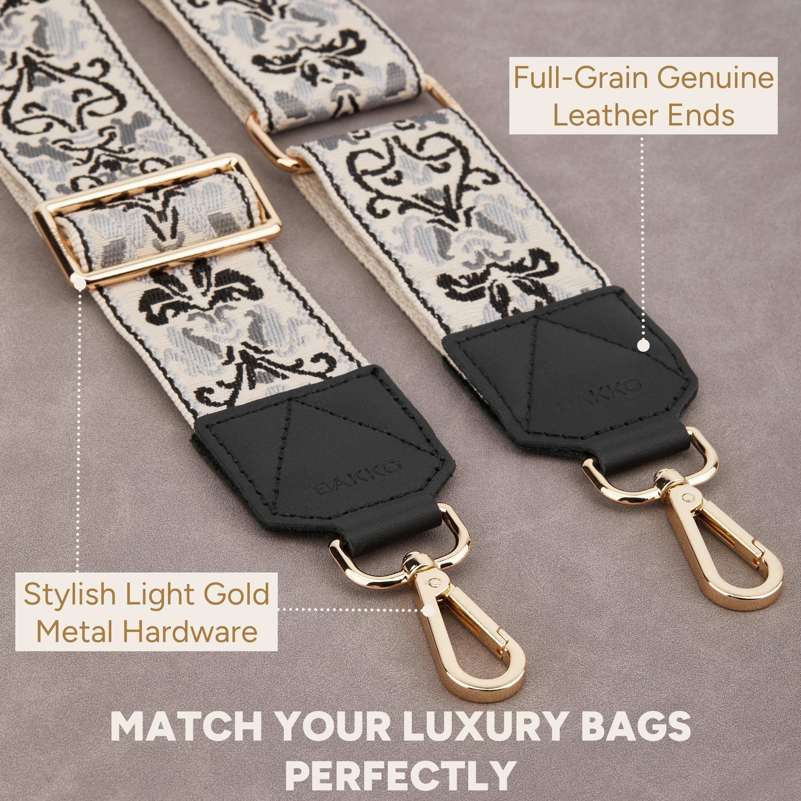 Amazon.com: BAKKO Crossbody Strap Top Grain Leather Ends